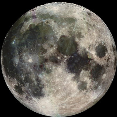 Image of the full Moon.The Moon appears against a solid black background.