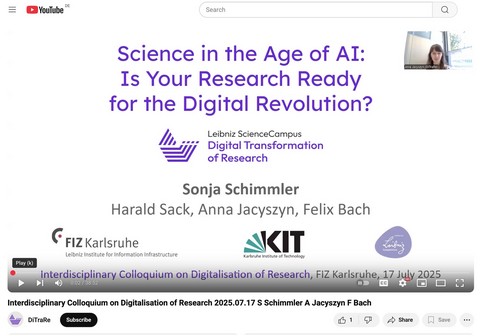 Start screen from the video recording of the Colloquium kick-off at youtube. This is the official welcome by Anna Jacyszyn, one of the coordinators of the Leibniz Science Campus DiTraRe.