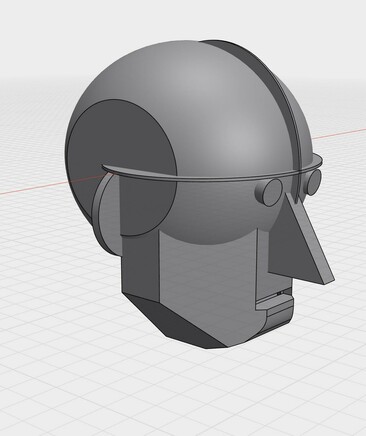 Creepy 3D print model of a human head.