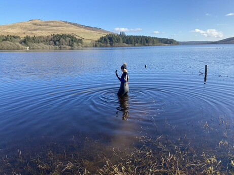 And a view from the same point the dug and I went in a year last March - the wetsuit being worn by my partner really was necessary