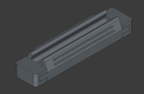 A screenshot, showing a 3D-printable tube squeezer in FreeCAD.
The slide mechanism is covered and provides guidance so that the tool is more stable.