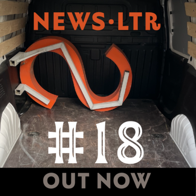 NEWS LTR #18 OUT NOW. A big red letter in the back of a van. I wonder what this story will be about.