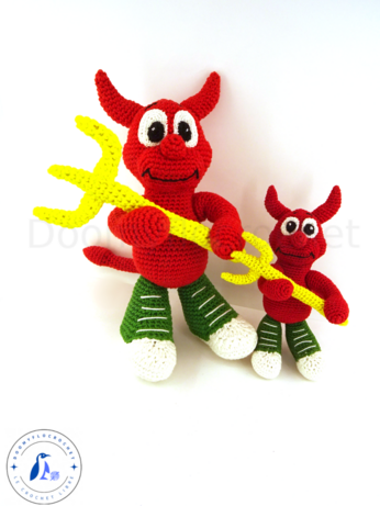 peluche crochet des demons Beasties mascottes de freeBSD versions grande et petite de doomyflocrochet.com