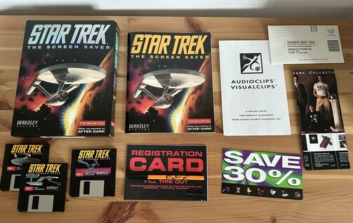 The StarTrek screensaver for the Apple Macintosh.