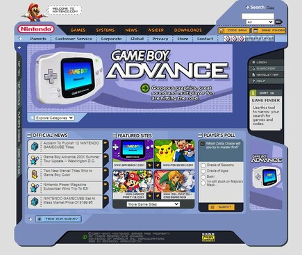 Nintendo Website (2001)