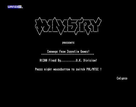 Screenshot of "Carnage" - Crack: Ministry - Published by Zeppelin on Commodore Amiga (1992)