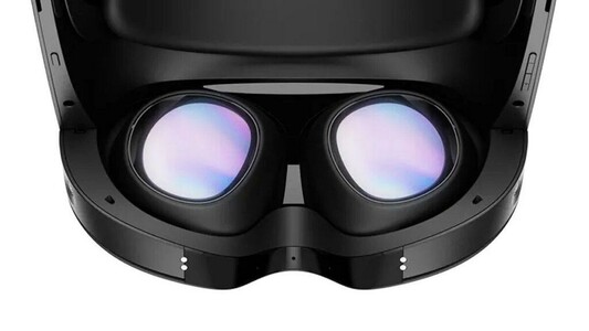 The image shows a view of a VR headset’s lenses.