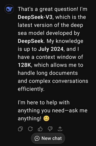 Deepseek telling us what's diff in v3