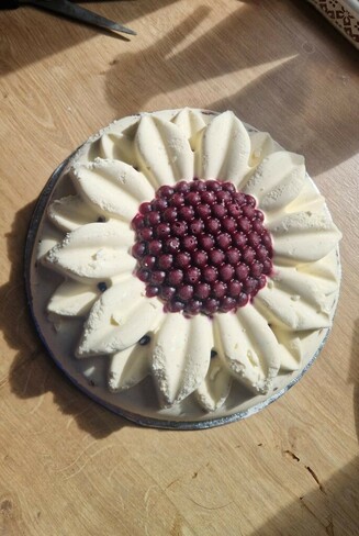 Vanilla & cherry mousse cake