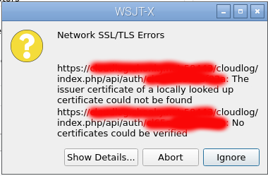 SSL error that popped up when trying to connect to my self-hosted cloudlog instance.