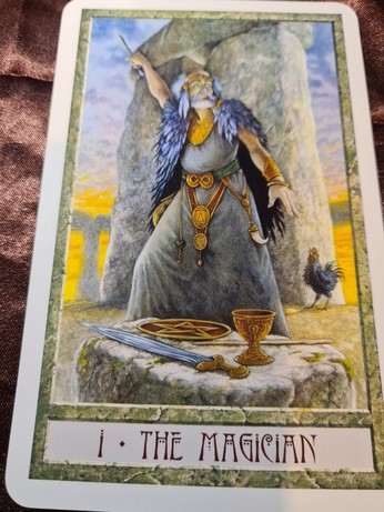 The Magician card from the Druid Craft Tarot deck 