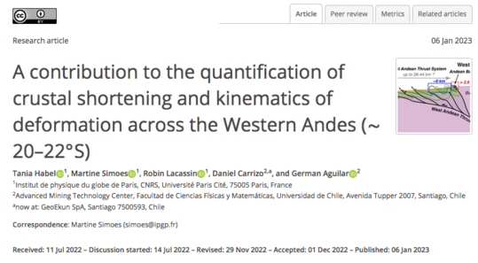 Title and authors of the paper published in Solid Earth