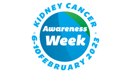 Kidney cancer awareness week 2023 (6-10 February) logo.
For more information see: https://www.kcuk.org.uk/event/kidney-cancer-awareness-week-2023/