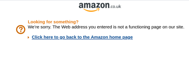 Looking for something?
We’re sorry. The Web address you entered is not a functioning page on our site.

Click here to go back to the Amazon home page