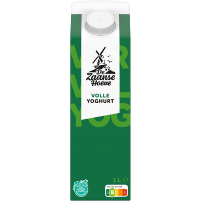 A tetrapack of the De Zaanse Hoeve volle yoghurt.