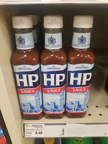 Bottles labeled "HP Sauce".