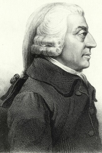 A profile of Adam Smith.

Date: original work in 1787. Etching produced in 1811, 1828 or 1872